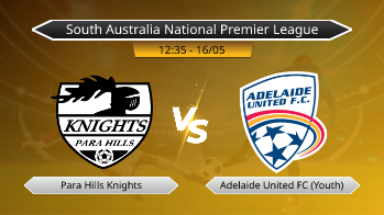 South Australia National Premier League Para Hills Knights VS Adelaide United FC (Youth)