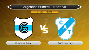 Argentina Primera B Nacional Gimnasia Jujuy VS CA Temperley