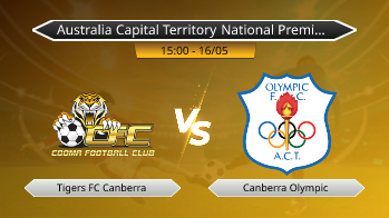 Australia Capital Territory National Premier League Tigers FC Canberra VS Canberra Olympic