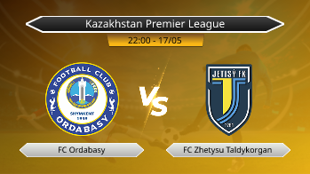 Kazakhstan Premier League FC Ordabasy VS FC Zhetysu Taldykorgan