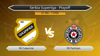 Serbia Superliga - Playoff FK Cukaricki VS FK Partizan