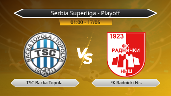 Serbia Superliga - Playoff TSC Backa Topola VS FK Radnicki Nis