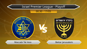 Israel Premier League - Playoff Maccabi Tel Aviv VS Beitar Jerusalem