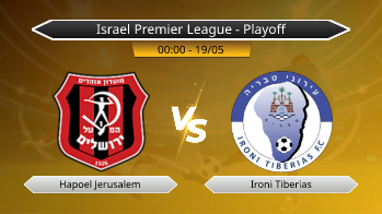 Israel Premier League - Playoff Hapoel Jerusalem VS Ironi Tiberias