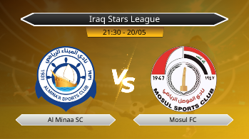 Iraq Stars League Al Minaa SC VS Mosul FC