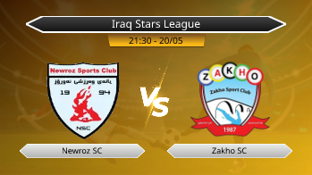 Iraq Stars League Newroz SC VS Zakho SC