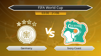 FIFA World Cup - Germany vs Ivory Coast