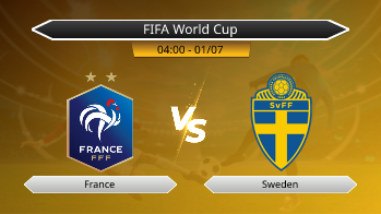 FIFA World Cup - France vs Sweden