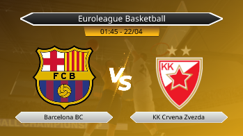 Euroleague Basketball Barcelona BC VS KK Crvena Zvezda