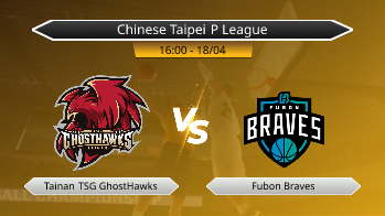 Chinese Taipei P League Tainan TSG GhostHawks VS Fubon Braves