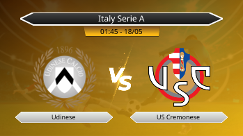 Italy Serie A Udinese VS US Cremonese