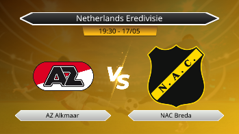 Netherlands Eredivisie AZ Alkmaar VS NAC Breda