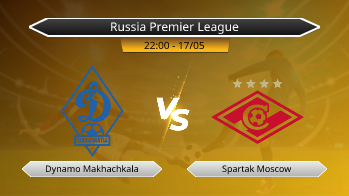 Russia Premier League Dynamo Makhachkala VS Spartak Moscow