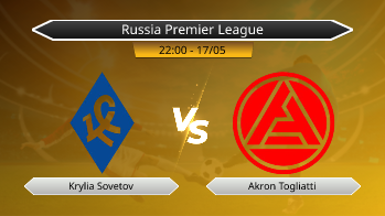 Russia Premier League Krylia Sovetov VS Akron Togliatti