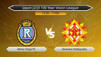 Japan J2/J3 100 Year Vision League Reilac Shiga FC VS Giravanz Kitakyushu