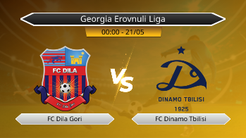 Georgia Erovnuli Liga FC Dila Gori VS FC Dinamo Tbilisi