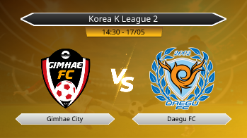 Korea K League 2 Gimhae City VS Daegu FC