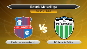 Estonia Meistriliiga Paide Linnameeskond VS FCI Levadia Tallinn