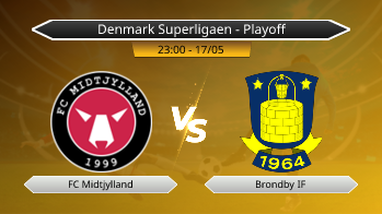 Denmark Superligaen - Playoff FC Midtjylland VS Brondby IF