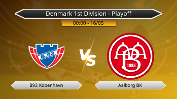 Denmark 1st Division - Playoff B93 Kobenhavn VS Aalborg BK