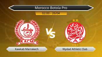 Morocco Botola Pro Kawkab Marrakech VS Wydad Athletic Club
