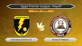Egypt Premier League - Playoff Kahrabaa Ismailia SC VS Haras El Hedood