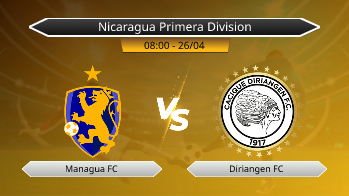 Nicaragua Primera Division Managua FC VS Diriangen FC