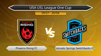 USA USL League One Cup Phoenix Rising FC VS Colorado Springs Switchbacks FC