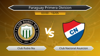 Paraguay Primera Division Club Rubio Nu VS Club Nacional Asuncion