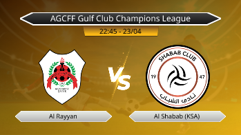 AGCFF Gulf Club Champions League Al Rayyan VS Al Shabab (KSA)