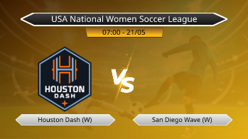 USA National Women Soccer League Houston Dash (W) VS San Diego Wave (W)