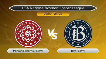 USA National Women Soccer League Portland Thorns FC (W) VS Bay FC (W)