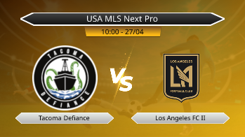 USA MLS Next Pro Tacoma Defiance VS Los Angeles FC II