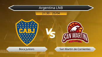 Argentina LNB Boca Juniors VS San Martin de Corrientes