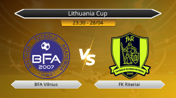 Lithuania Cup BFA Vilnius VS FK Riteriai