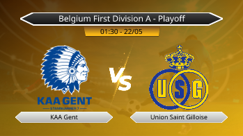 Belgium First Division A - Playoff - KAA Gent vs Union Saint Gilloise