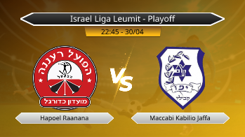 Israel Liga Leumit - Playoff Hapoel Raanana VS Maccabi Kabilio Jaffa