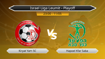 Israel Liga Leumit - Playoff Kiryat Yam SC VS Hapoel Kfar Saba
