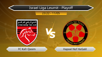 Israel Liga Leumit - Playoff FC Kafr Qasim VS Hapoel Nof HaGalil