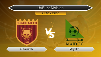 UAE 1st Division Al Fujairah VS Majd FC