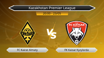 Kazakhstan Premier League FC Kairat Almaty VS FK Kaisar Kyzylorda