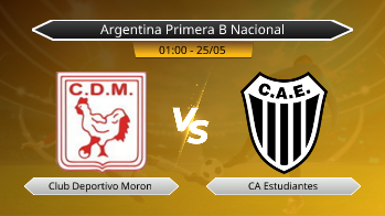 Argentina Primera B Nacional Club Deportivo Moron VS CA Estudiantes