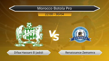 Morocco Botola Pro Difaa Hassani El Jadidi VS Renaissance Zemamra