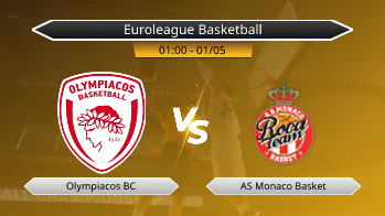 Euroleague Basketball Olympiacos BC VS AS Monaco Basket