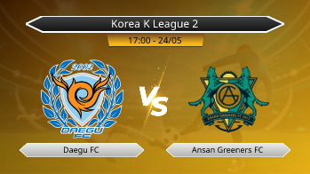 Korea K League 2 Daegu FC VS Ansan Greeners FC