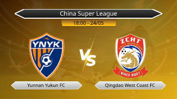 China Super League Yunnan Yukun FC VS Qingdao West Coast FC