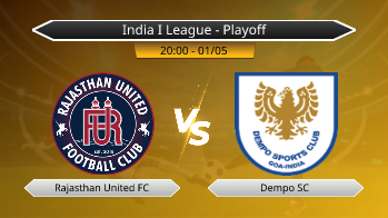 India I League - Playoff Rajasthan United FC VS Dempo SC
