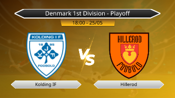 Denmark 1st Division - Playoff Kolding IF VS Hillerod
