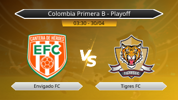Colombia Primera B - Playoff Envigado FC VS Tigres FC