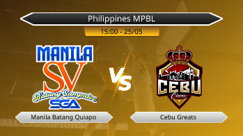 Philippines MPBL Manila Batang Quiapo VS Cebu Greats